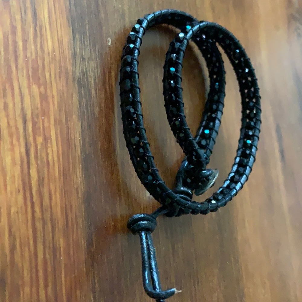 Black Crystal Stone Bracelet